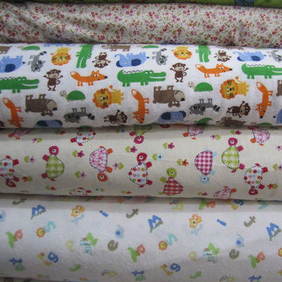 qualidade  Tear-Resistant Soft Cotton Fabric 100%Cotton Flannel Fabric For Baby Bedding Sets / Blanket / Home Textile fábrica